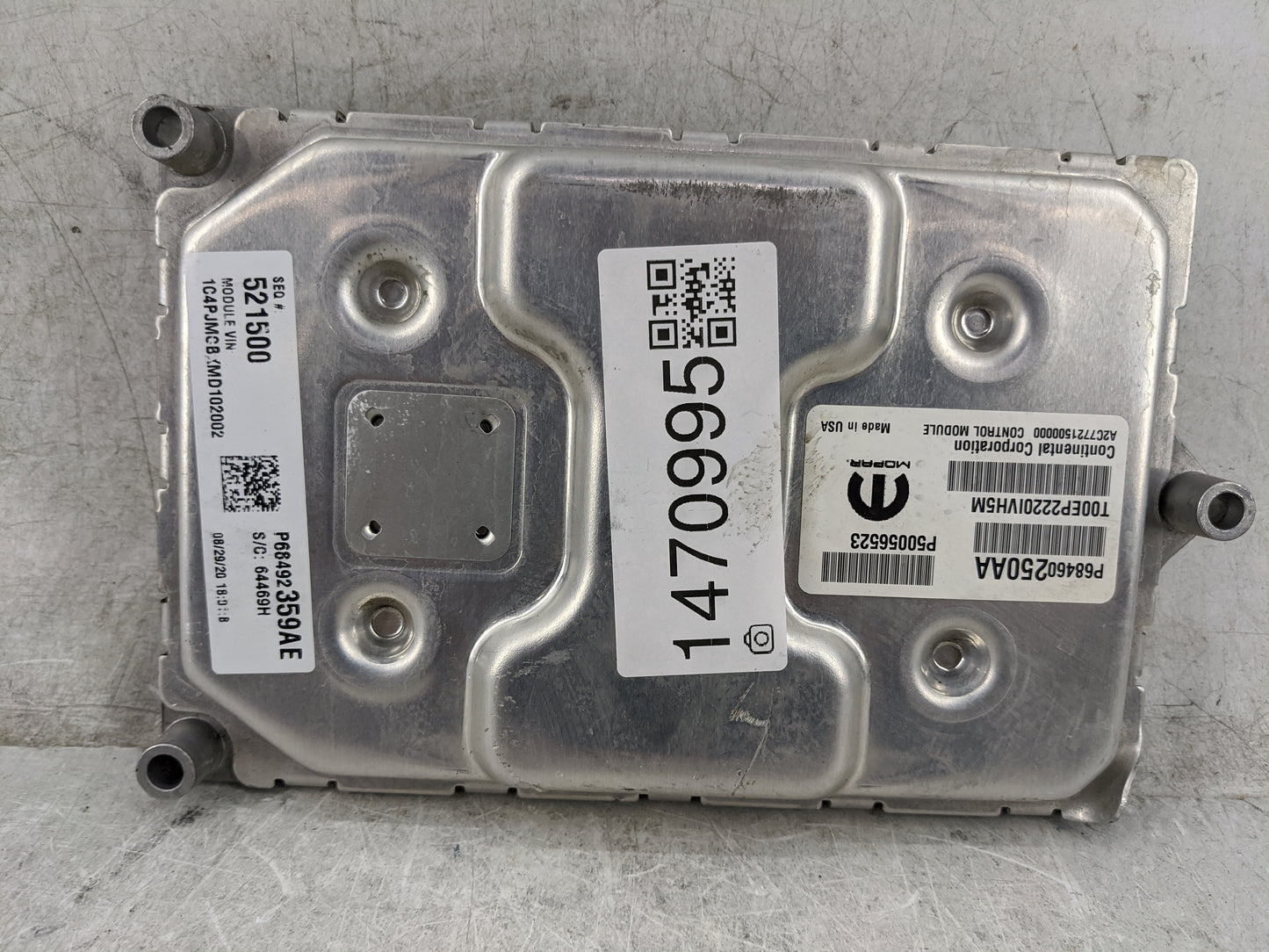 2021 Jeep Cherokee PCM Engine Control Computer ECU ECM PCU OEM P/N:P68492359AE P68460250AA, P50056523, T00EP22201VH5M Fits O