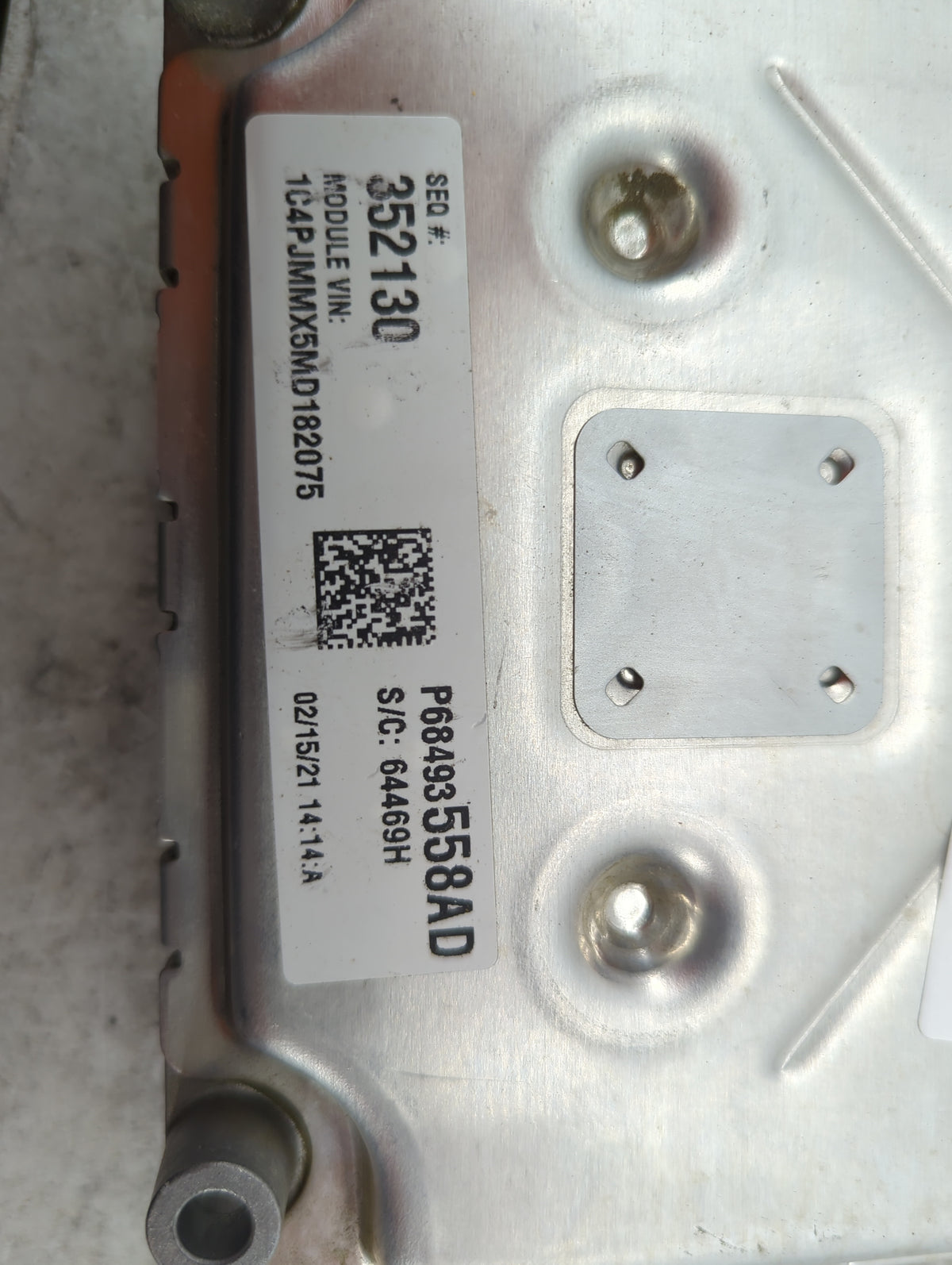 2020-2021 Jeep Cherokee PCM Engine Control Computer ECU ECM PCU OEM P/N:P68493558AD 68434 922AA, A2C73312800 Fits Fits 2020 