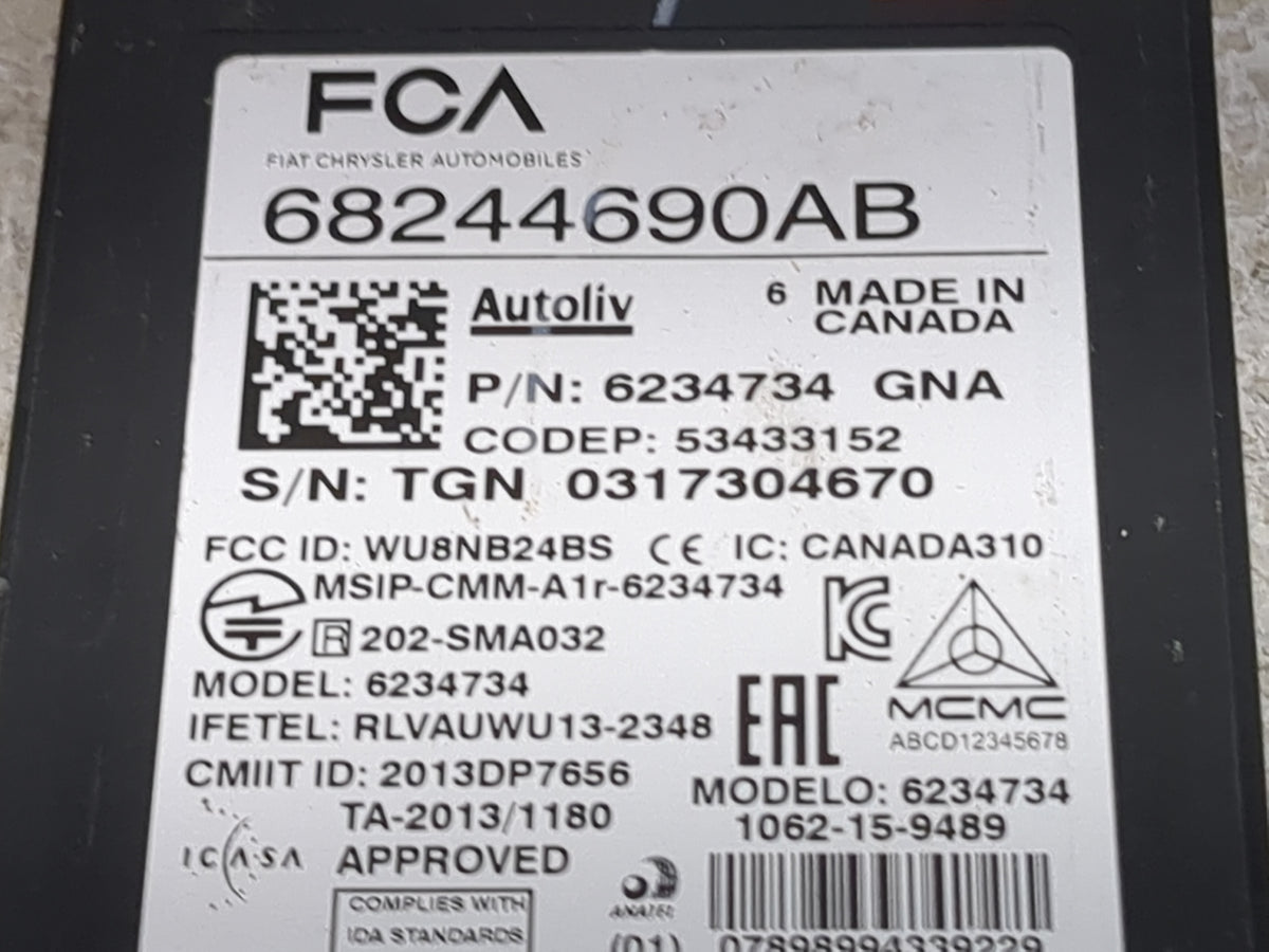 2021 Jeep Compass Driver Assist Control Module 1502987 - Oemusedautoparts1.com