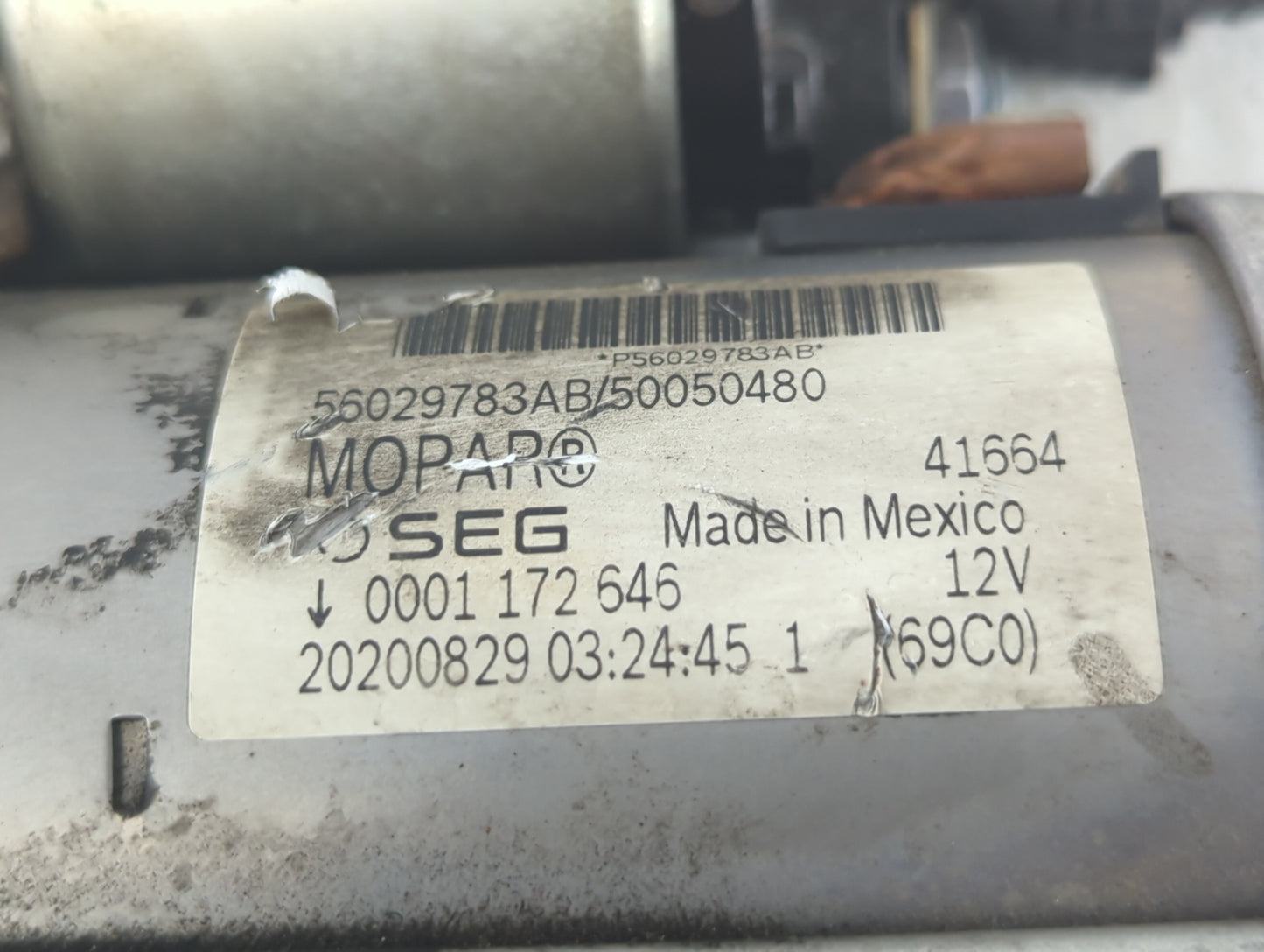 2021 Jeep Compass Car Starter Motor Solenoid OEM P/N:68084005AB Fits OEM Used Auto Parts - Oemusedautoparts1.com