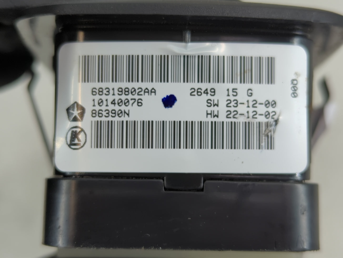 2015-2022 Jeep Grand Cherokee Master Power Window Switch Replacement Driver Side Left P/N:68319802AA Fits OEM Used Auto Part