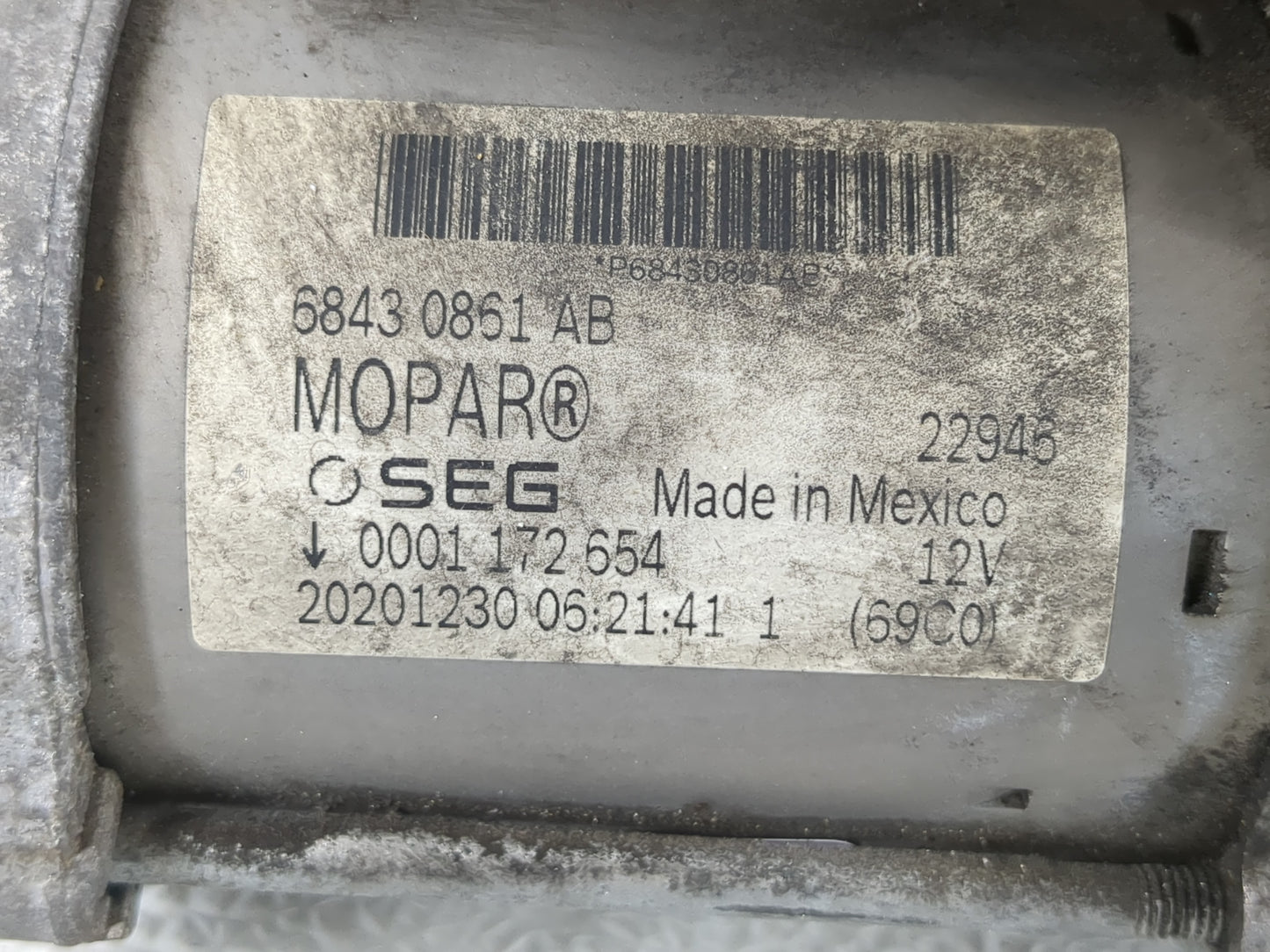 2016-2021 Jeep Grand Cherokee Car Starter Motor Solenoid OEM P/N:438000-2650 56029780AB Fits OEM Used Auto Parts - Oemusedau