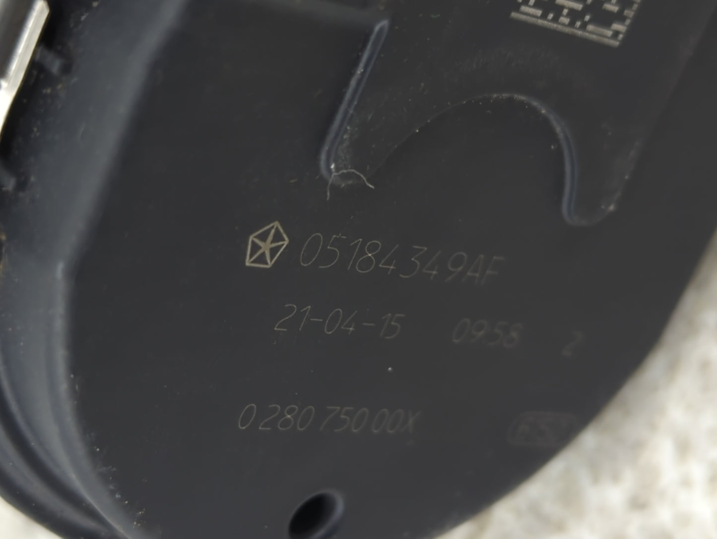 2011-2022 Jeep Grand Cherokee Throttle Body P/N:05184349AF 0 280 750 00X Fits OEM Used Auto Parts - Oemusedautoparts1.com