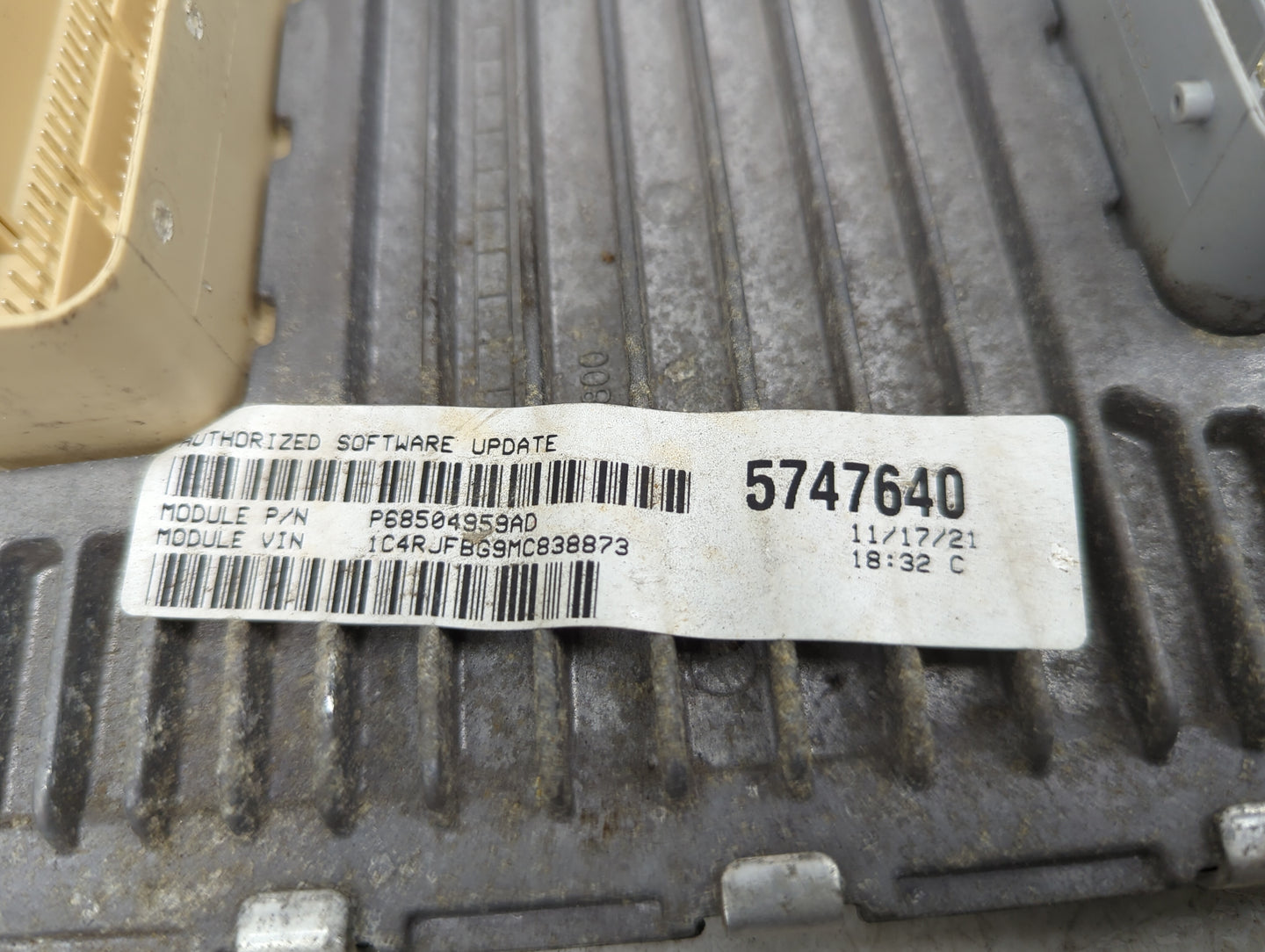 2020-2022 Jeep Grand Cherokee PCM Engine Control Computer ECU ECM PCU OEM P/N:P68504959AD 68434931AB Fits Fits 2020 2021 202