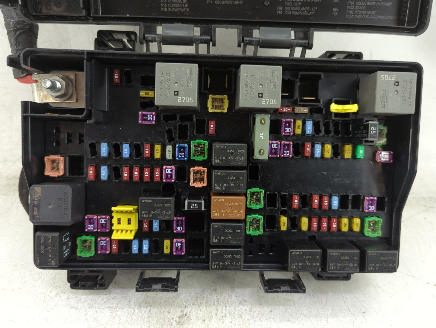 2021 Jeep Grand Cherokee Fusebox Fuse Box Panel Relay Module P/N:P68425203AB Fits OEM Used Auto Parts - Oemusedautoparts1.co