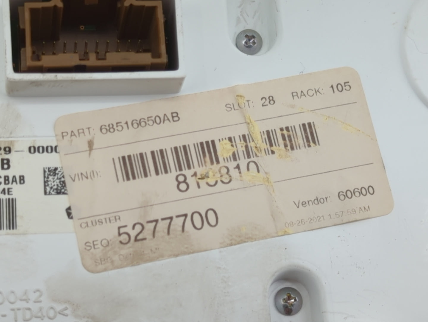 2022 Jeep Grand Cherokee Instrument Cluster Speedometer Gauges P/N:68516650AB P68516650AB Miles:46K Fits OEM Used Auto Parts