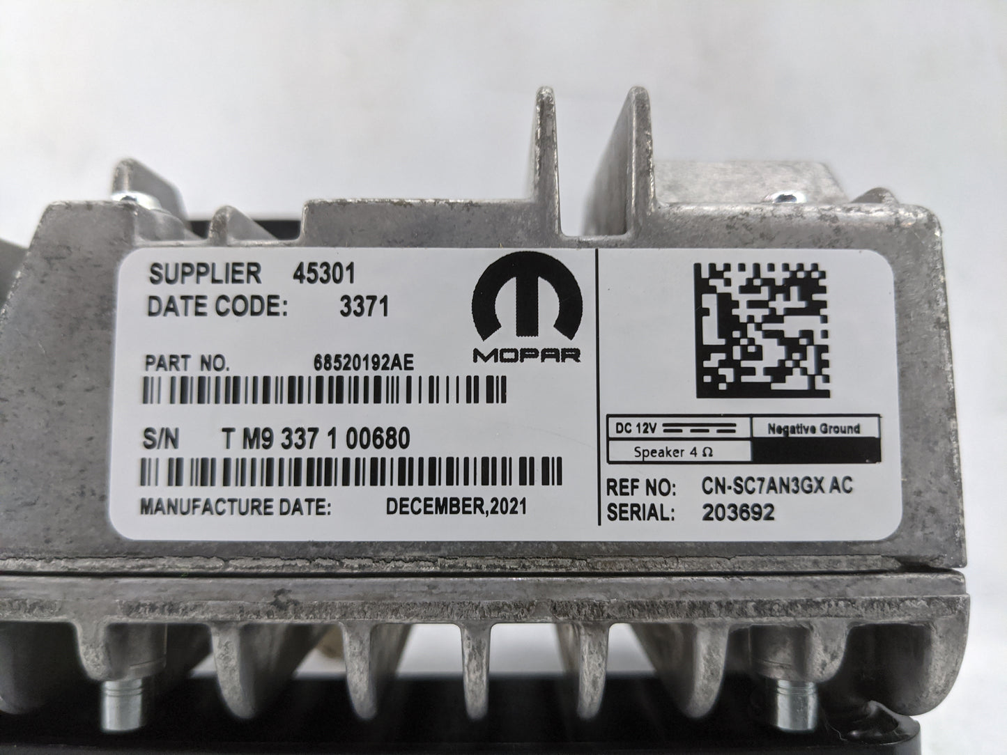 2021-2022 Jeep Grand Cherokee Radio Speaker Amplifier 1477202 - Oemusedautoparts1.com