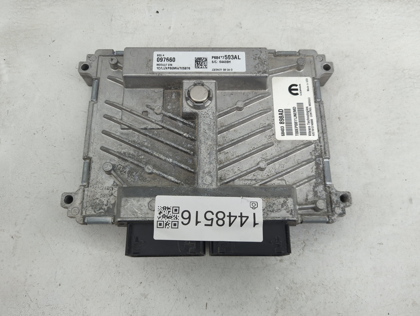2021 Jeep Wrangler PCM Engine Control Computer ECU ECM PCU OEM P/N:P68477593AL 68403898AD, A2C7813740000 Fits OEM Used Auto 