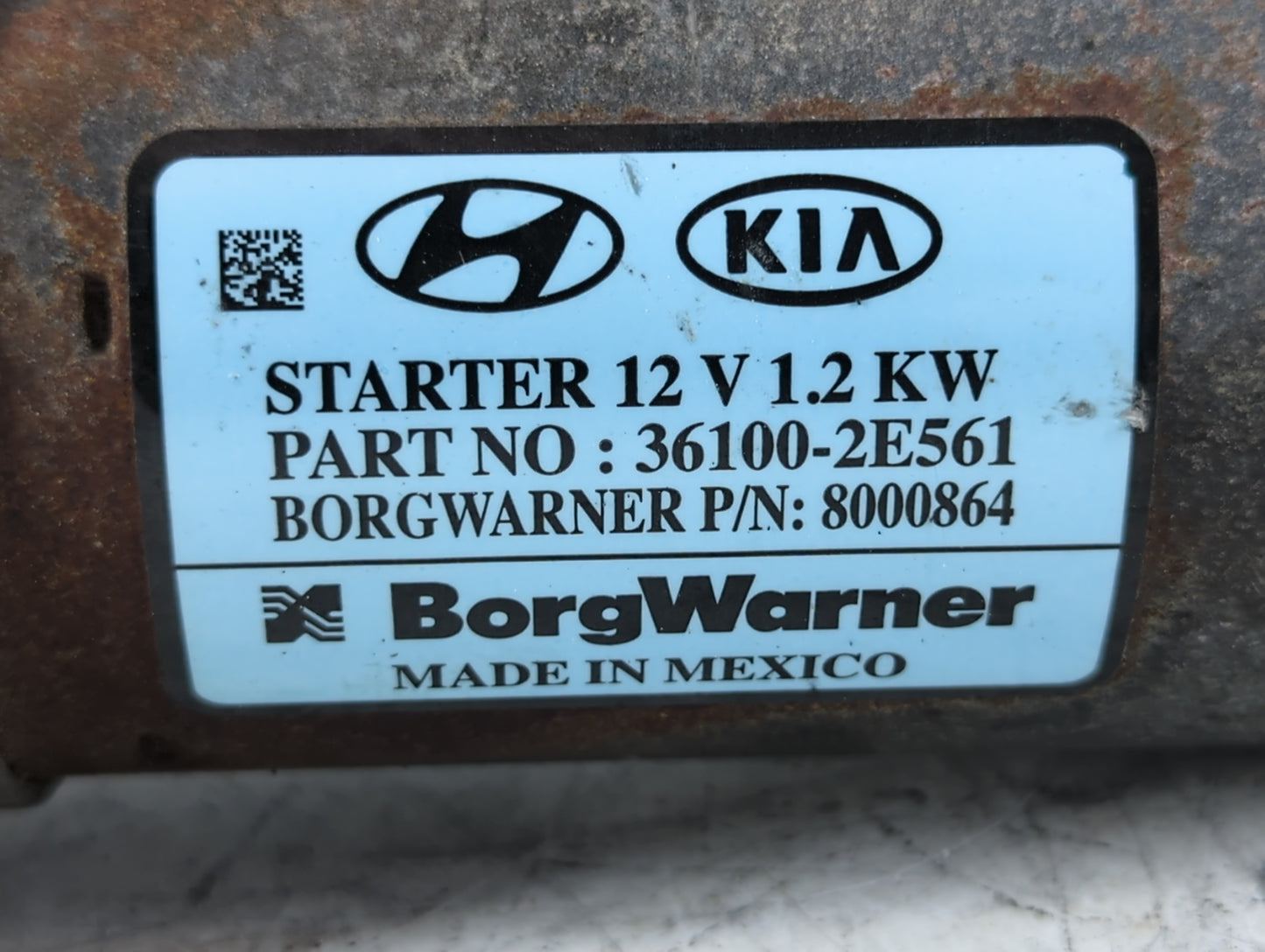 2017-2022 Kia Forte Car Starter Motor Solenoid OEM P/N:8000864 36100-2E561 Fits Fits 2017 2018 2019 2020 2021 2022 OEM Used 