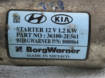 2017-2022 Kia Forte Car Starter Motor Solenoid OEM P/N:36100-2E561 Fits Fits 2017 2018 2019 2020 2021 2022 OEM Used Auto Parts