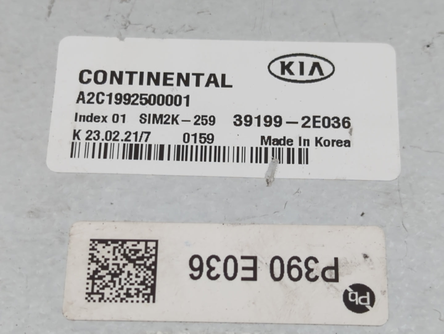 2020-2021 Kia Forte PCM Engine Control Computer ECU ECM PCU OEM P/N:39199-2E036 Fits Fits 2020 2021 OEM Used Auto Parts - Oe
