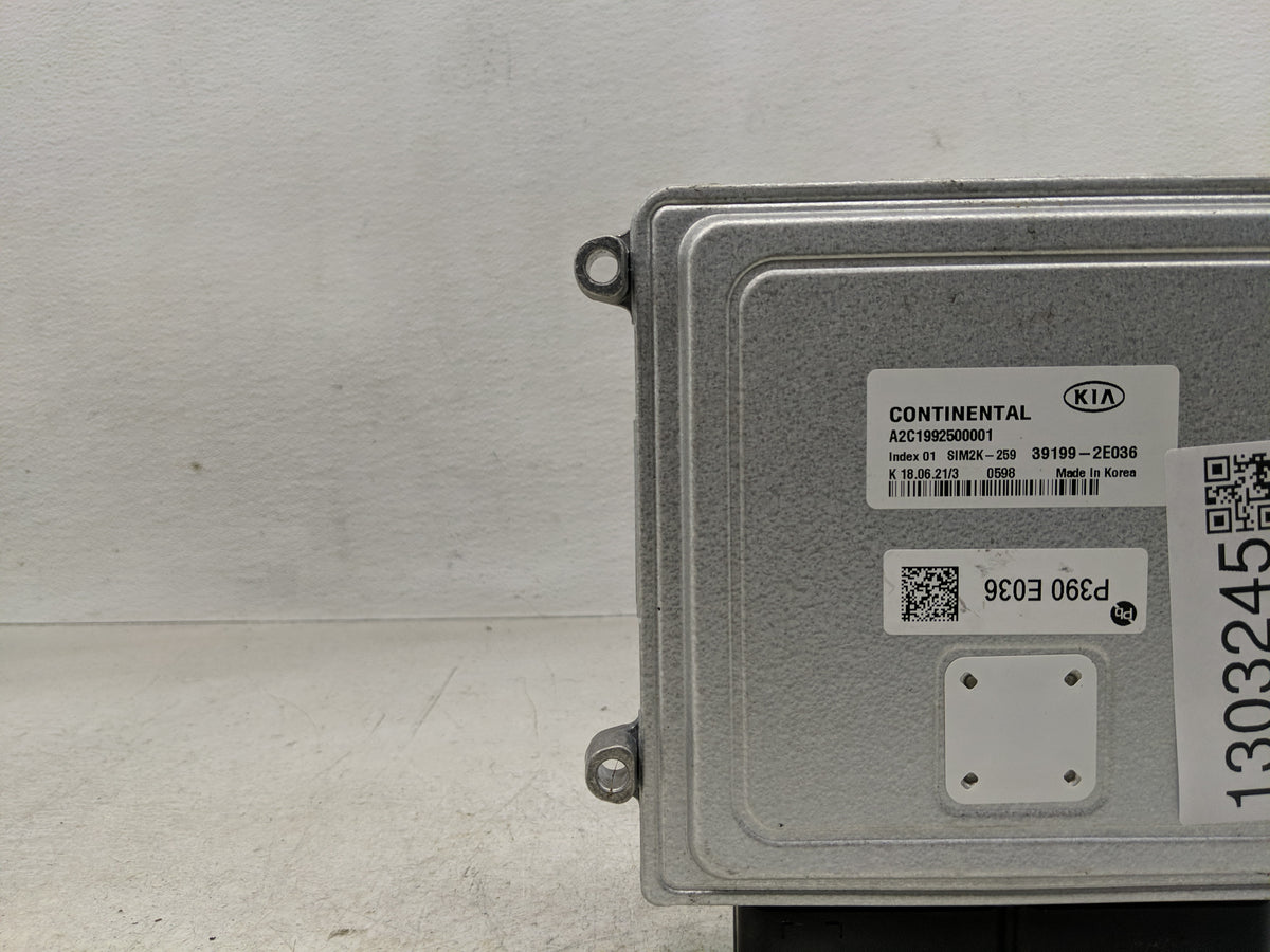 2019-2021 Kia Forte PCM Engine Control Computer ECU ECM PCU OEM P/N:39199-2E036 Fits 2019 2020 2021 OEM Used Auto Parts - Oe