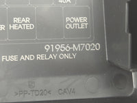 2021 Kia Forte Fusebox Fuse Box Panel Relay Module P/N:91956-M7020 Fits OEM Used Auto Parts - Oemusedautoparts1.com
