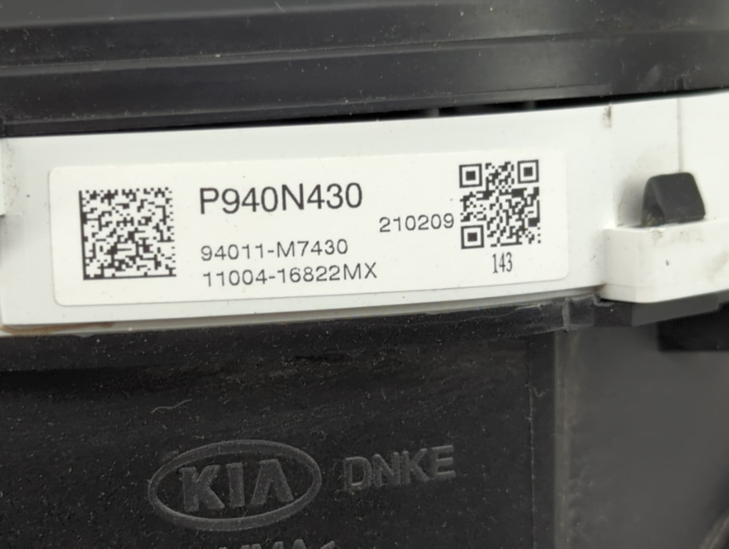 2019-2021 Kia Forte Instrument Cluster Speedometer Gauges P/N:94011-M7430 Fits Fits 2019 2020 2021 OEM Used Auto Parts - Oem