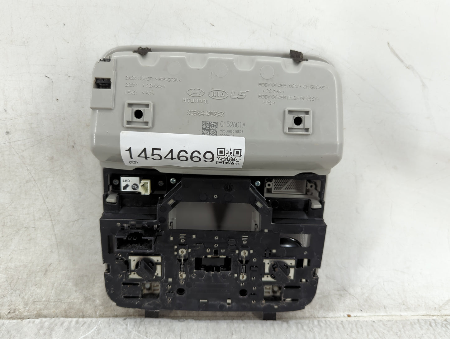 2021 Kia Forte Overhead Roof Console Gray - Oemusedautoparts1.com
