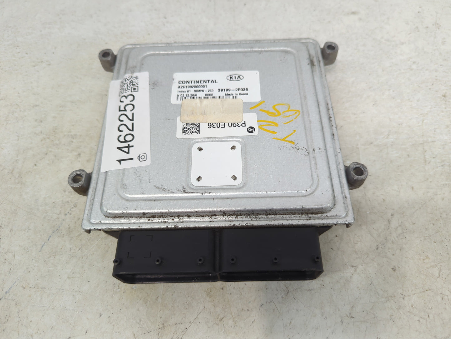 2020-2021 Kia Forte PCM Engine Control Computer ECU ECM PCU OEM P/N:39199-2E036 A2C1992500001, SIM2K-259 Fits Fits 2020 2021