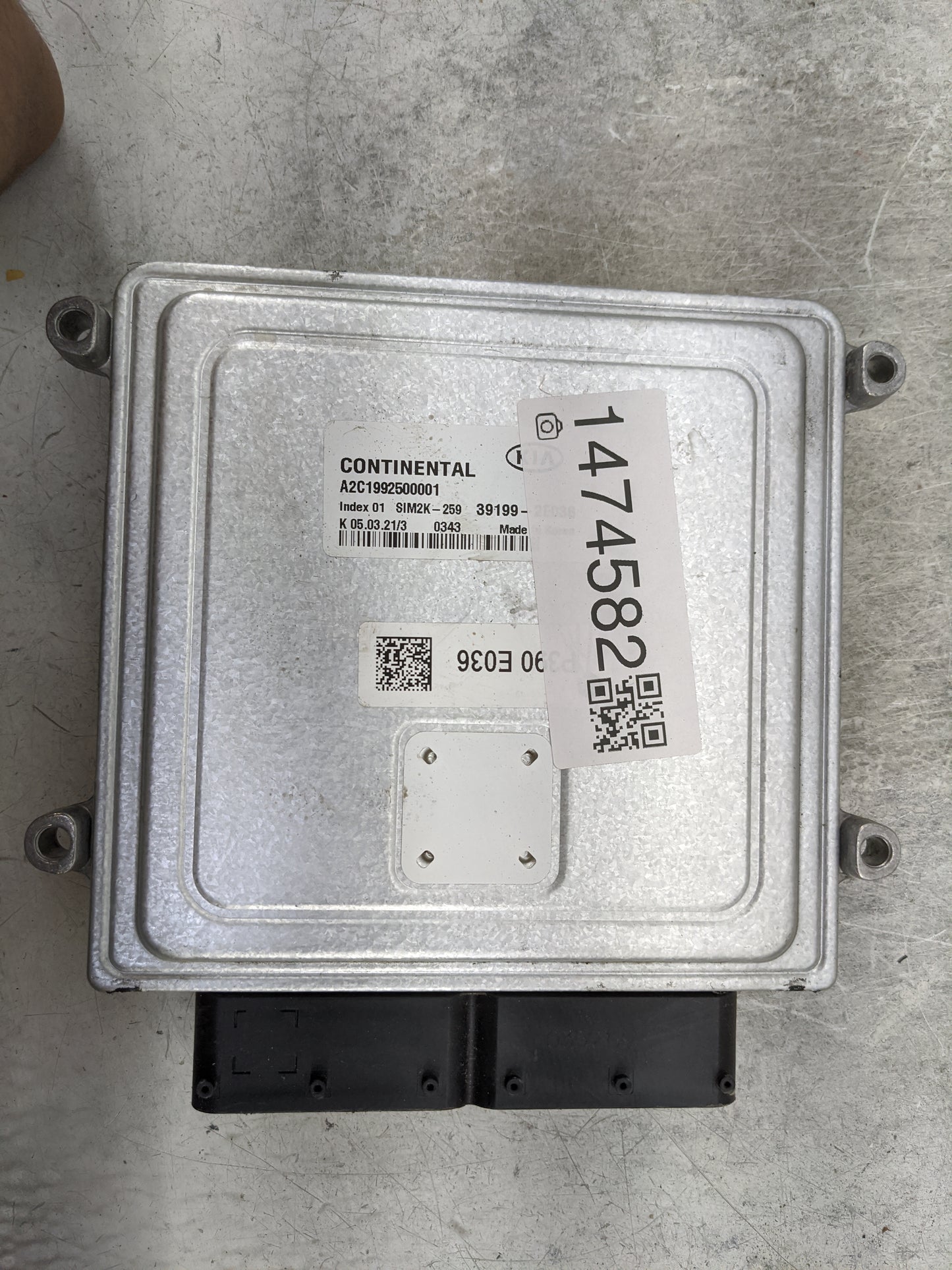 2020-2021 Kia Forte PCM Engine Control Computer ECU ECM PCU OEM P/N:A2C1992500001 SIM2K-259, 39199-2E036 Fits Fits 2020 2021