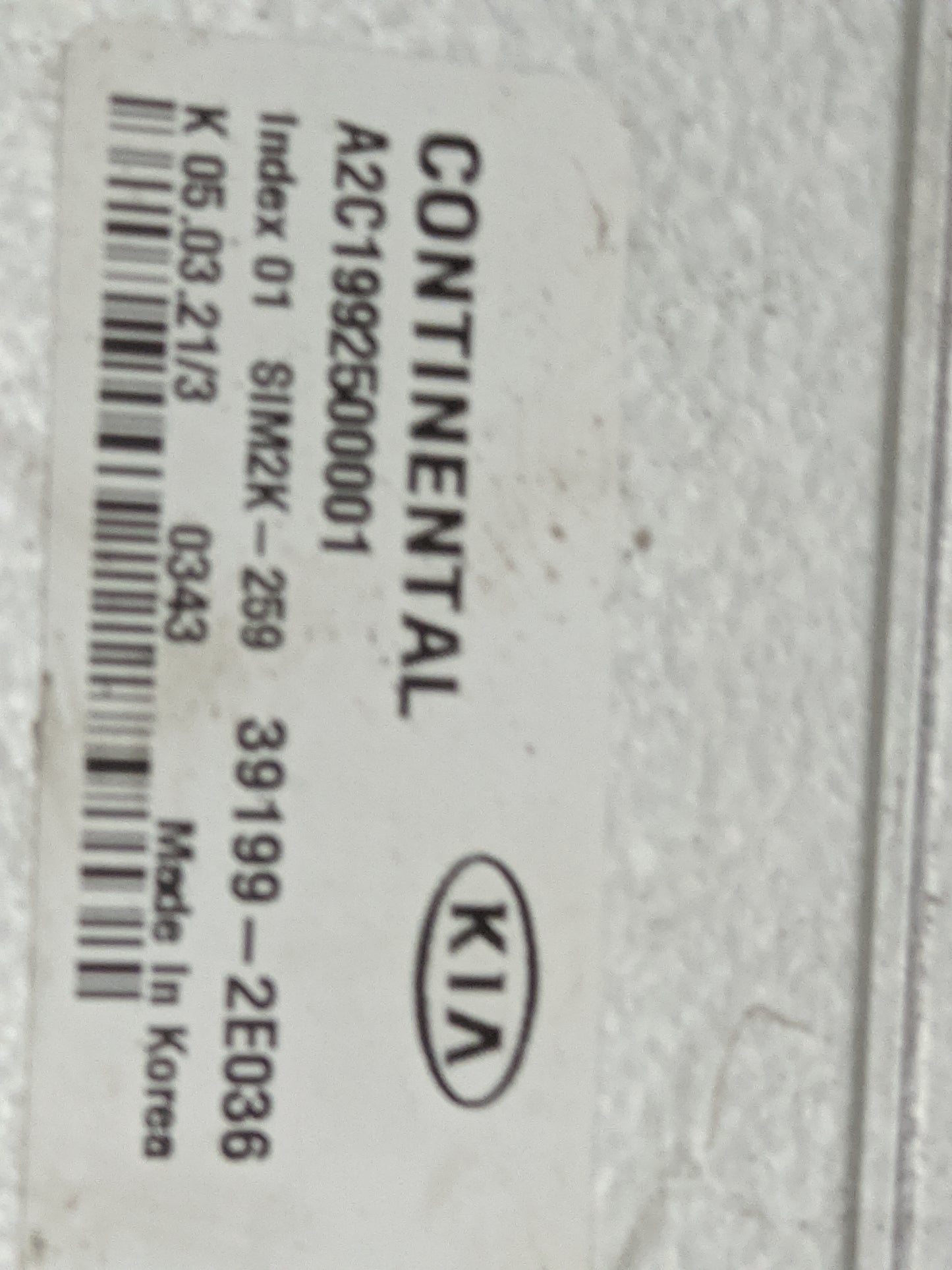 2020-2021 Kia Forte PCM Engine Control Computer ECU ECM PCU OEM P/N:A2C1992500001 SIM2K-259, 39199-2E036 Fits Fits 2020 2021