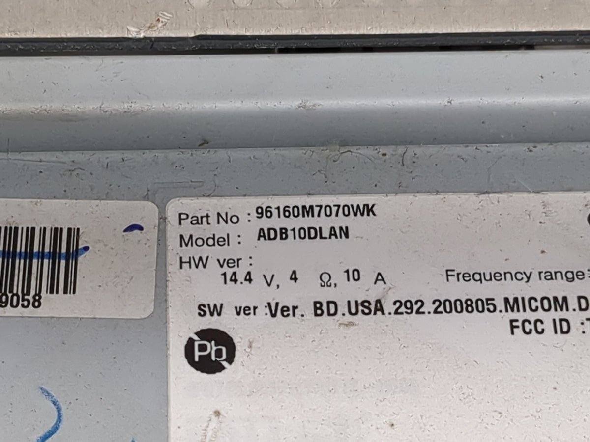 2019-2021 Kia Forte Radio AM FM Cd Player Receiver Replacement P/N:96160M7070WK ADB10DLAN Fits Fits 2019 2020 2021 OEM Used 