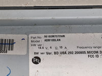 2019-2021 Kia Forte Radio AM FM Cd Player Receiver Replacement P/N:96160M7070WK ADB10DLAN Fits Fits 2019 2020 2021 OEM Used 