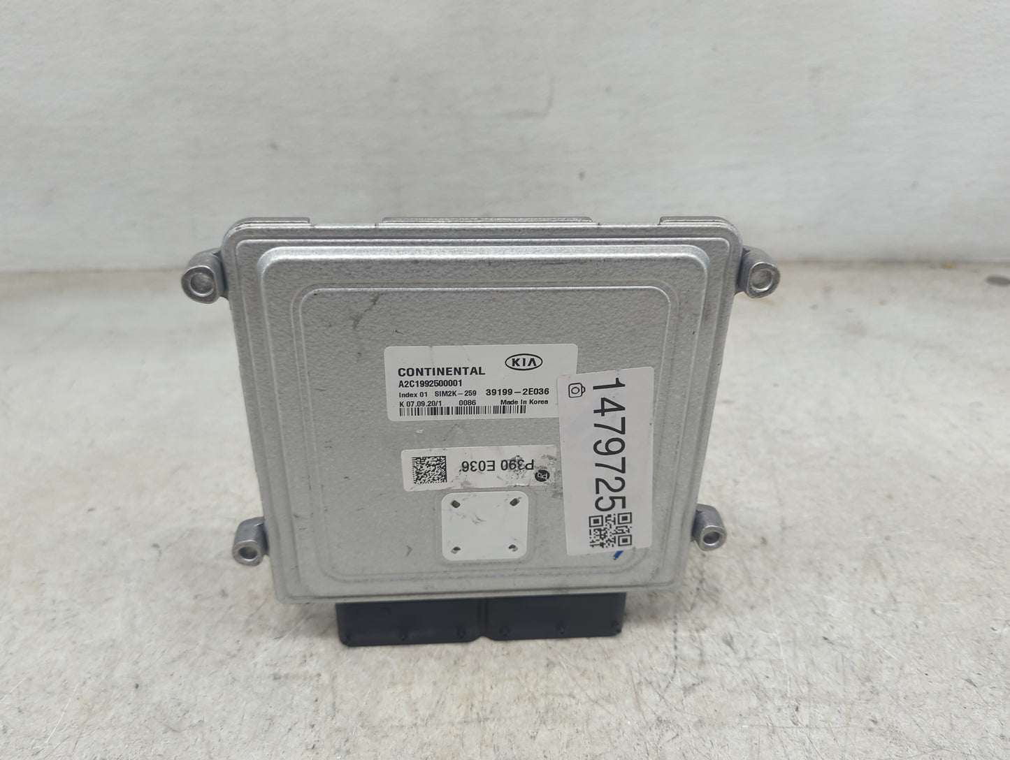 2019-2021 Kia Forte PCM Engine Control Computer ECU ECM PCU OEM P/N:A2C1992500001 39199-2E036, SIM2K-259 Fits Fits 2019 2020