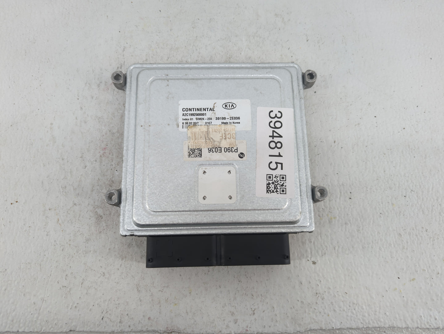 2021 Kia Forte PCM Engine Control Computer ECU ECM PCU OEM P/N:39199-2E036 Fits OEM Used Auto Parts - Oemusedautoparts1.com