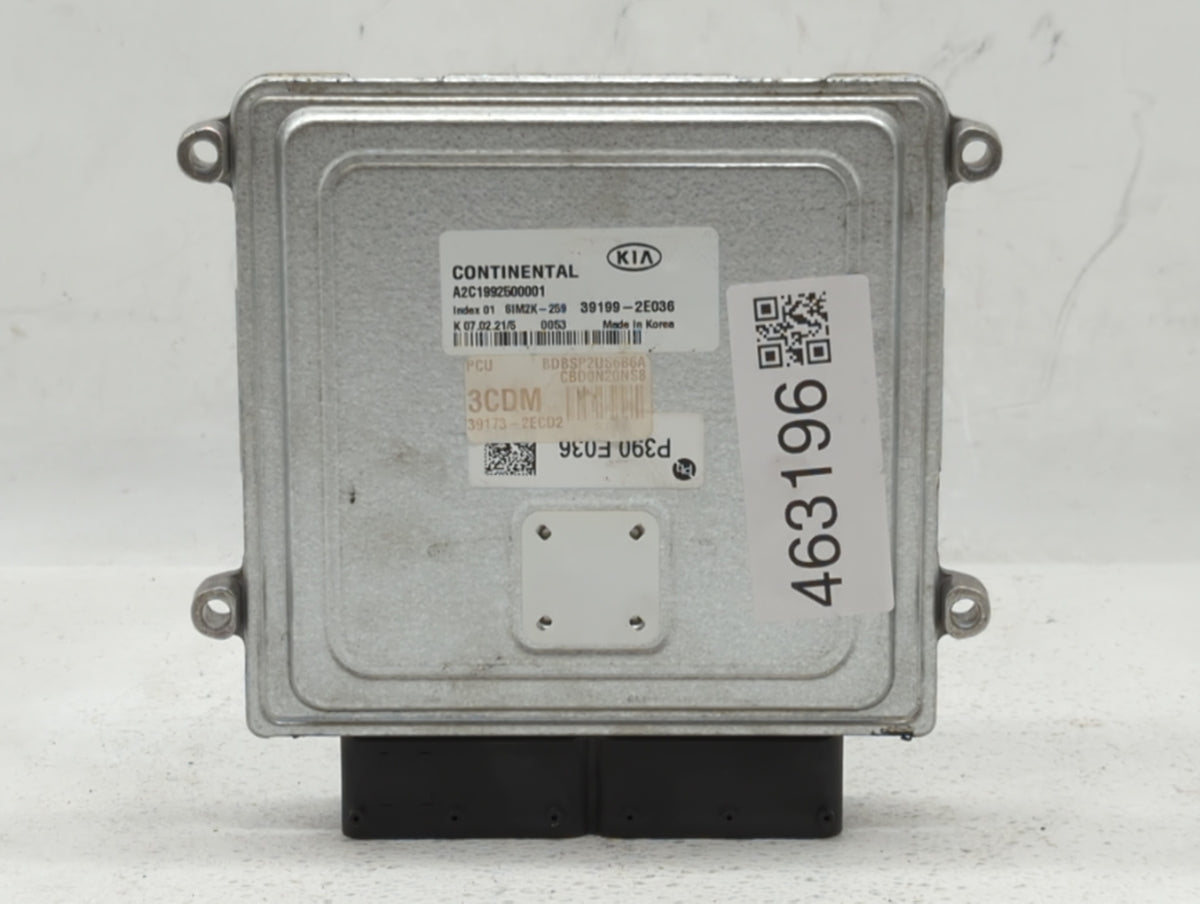 2019-2021 Kia Forte PCM Engine Control Computer ECU ECM PCU OEM P/N:39199-2E036 Fits 2019 2020 2021 OEM Used Auto Parts - Oe