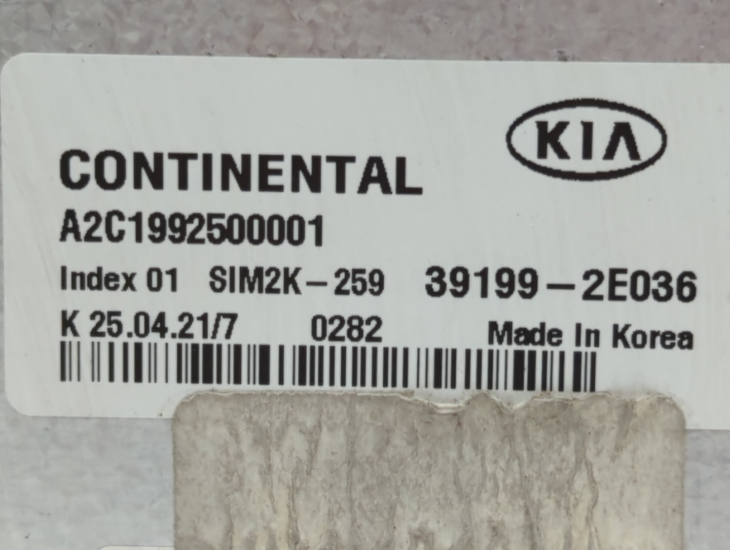 2020-2021 Kia Forte PCM Engine Control Computer ECU ECM PCU OEM P/N:39199-2E036 Fits Fits 2020 2021 OEM Used Auto Parts - Oe