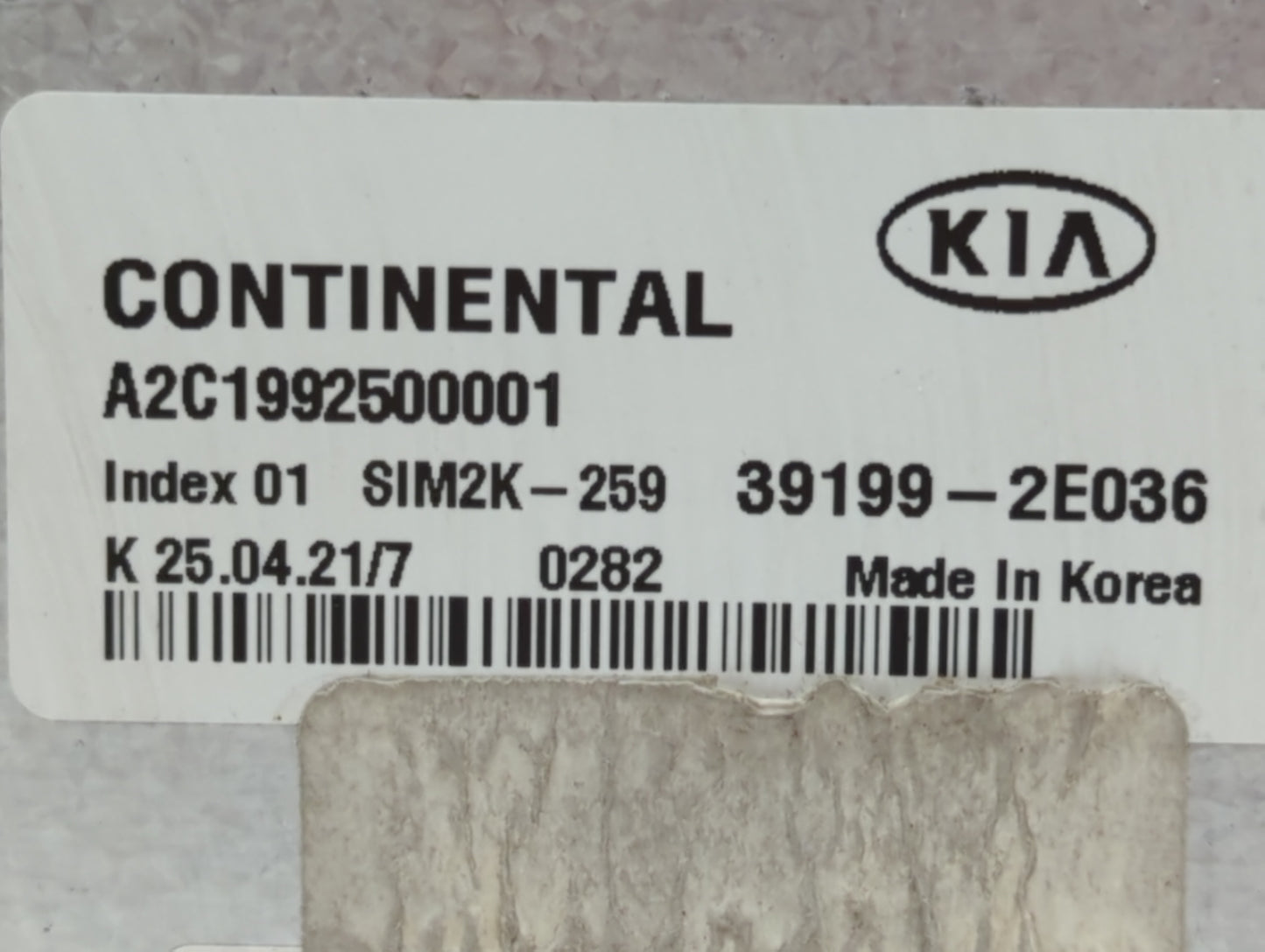 2020-2021 Kia Forte PCM Engine Control Computer ECU ECM PCU OEM P/N:39199-2E036 Fits Fits 2020 2021 OEM Used Auto Parts - Oe