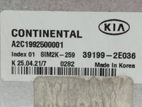 2020-2021 Kia Forte PCM Engine Control Computer ECU ECM PCU OEM P/N:39199-2E036 Fits Fits 2020 2021 OEM Used Auto Parts - Oe