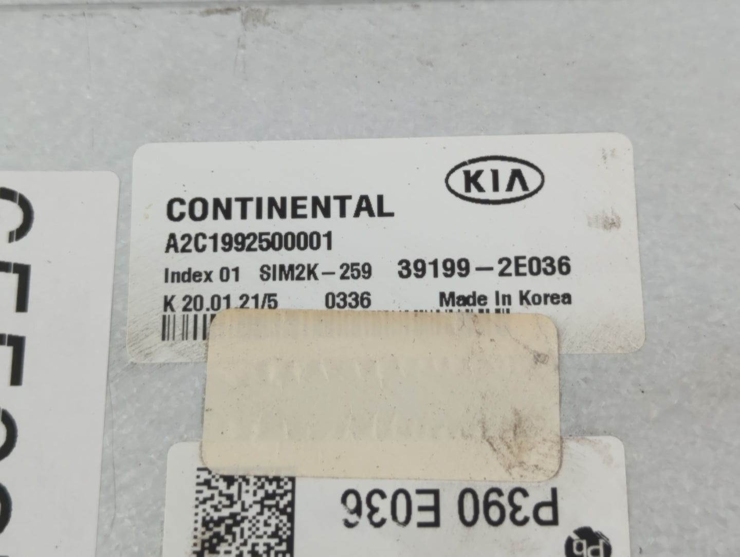 2020-2021 Kia Forte PCM Engine Control Computer ECU ECM PCU OEM P/N:39199-2E036 Fits Fits 2020 2021 OEM Used Auto Parts - Oe
