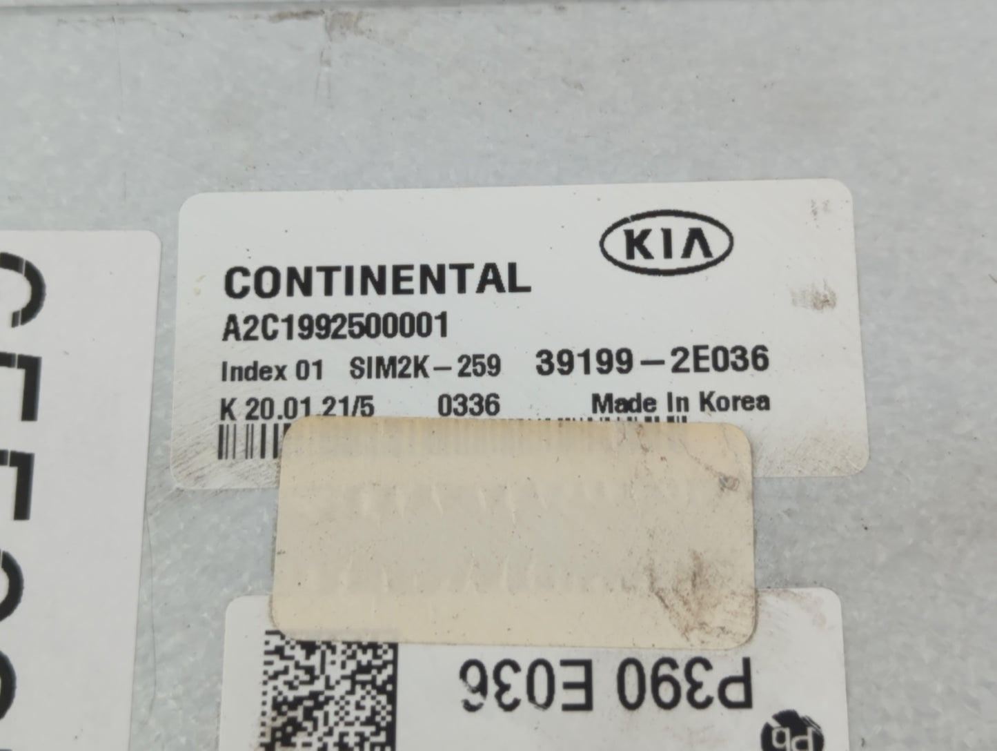 2020-2021 Kia Forte PCM Engine Control Computer ECU ECM PCU OEM P/N:39199-2E036 Fits Fits 2020 2021 OEM Used Auto Parts - Oe