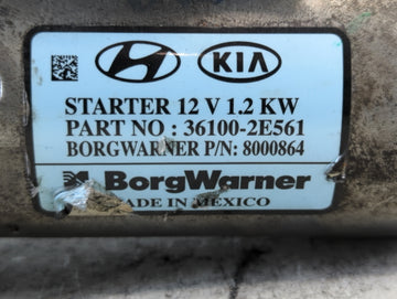 2017-2022 Kia Forte Car Starter Motor Solenoid OEM P/N:36100-2E561 Fits Fits 2017 2018 2019 2020 2021 2022 OEM Used Auto Parts