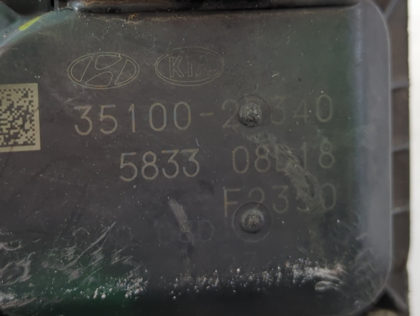 2017-2022 Kia Forte Throttle Body P/N:35100-22340 Fits Fits 2015 2016 2017 2018 2019 2020 2021 2022 OEM Used Auto Parts - Oe