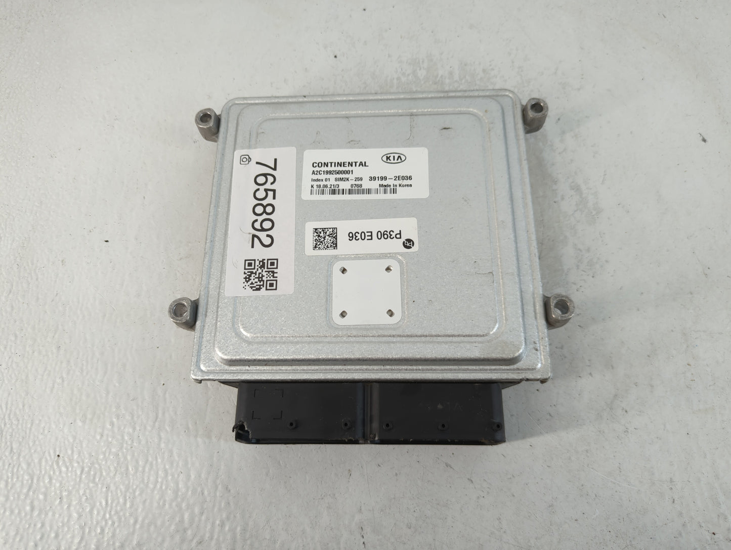 2021 Kia Forte PCM Engine Control Computer ECU ECM PCU OEM P/N:39199-2E036 Fits OEM Used Auto Parts - Oemusedautoparts1.com