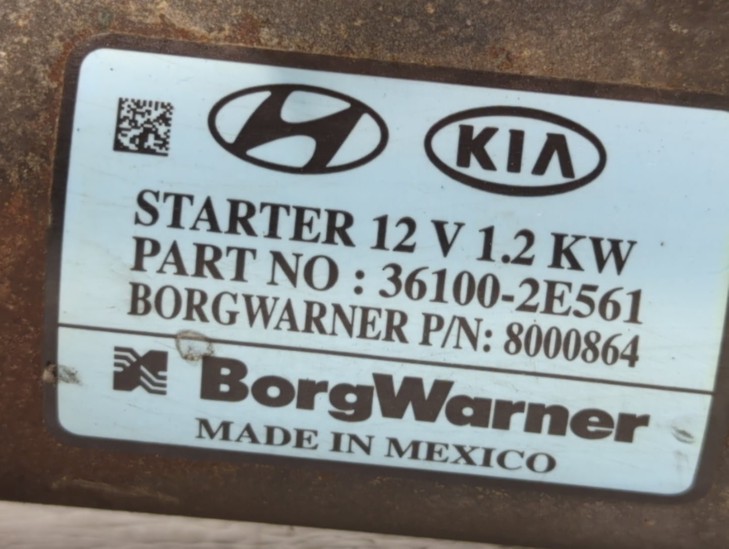 2017-2022 Kia Forte Car Starter Motor Solenoid OEM P/N:36100-2E561 Fits Fits 2017 2018 2019 2020 2021 2022 OEM Used Auto Par