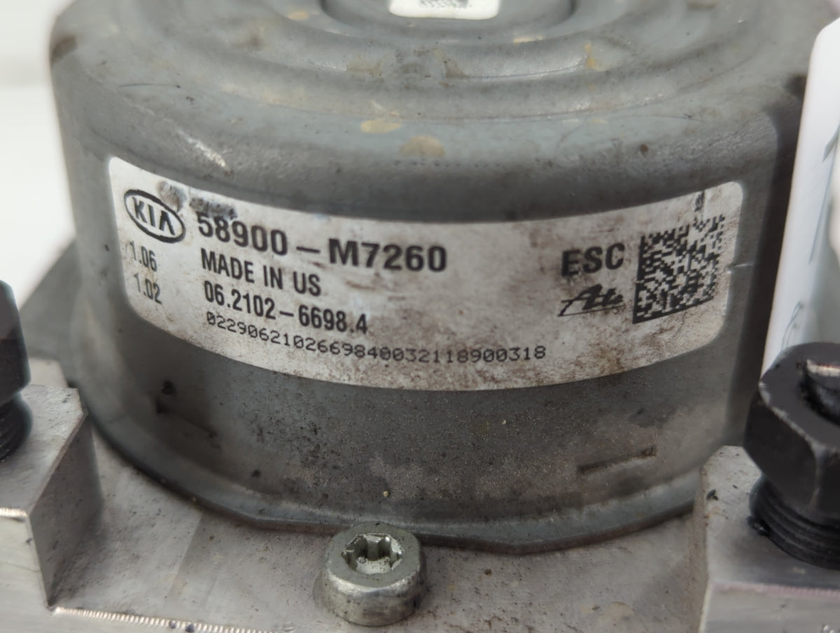 2019-2021 Kia Forte Anti-Lock Brake ABS Pump Module Actuator OEM P/N:58900-A7260 Fits Fits 2019 2020 2021 OEM Used Auto Part
