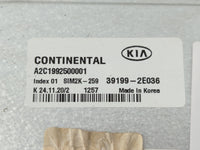 2020-2021 Kia Forte PCM Engine Control Computer ECU ECM PCU OEM P/N:39199-2E036 Fits Fits 2020 2021 OEM Used Auto Parts - Oe