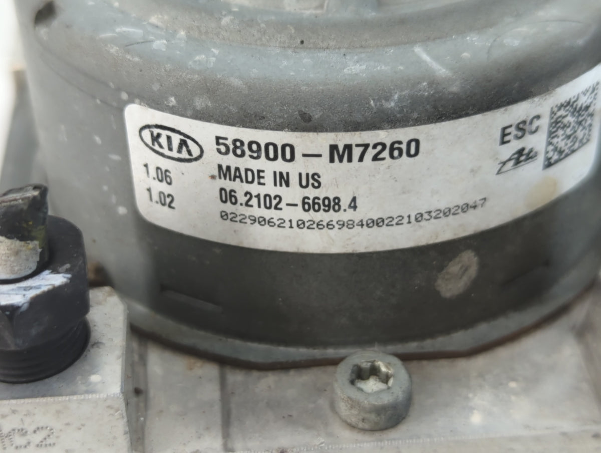 2019-2021 Kia Forte Anti-Lock Brake ABS Pump Module Actuator OEM P/N:58900-M7260 Fits Fits 2019 2020 2021 OEM Used Auto Part
