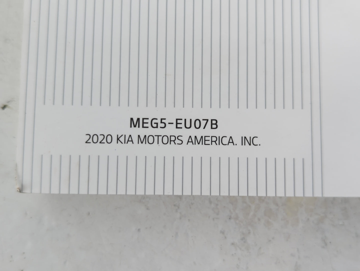 2021 Kia K5 Owners Manual Book Guide P/N:MEG5-EU07B OEM Used Auto Parts - Oemusedautoparts1.com