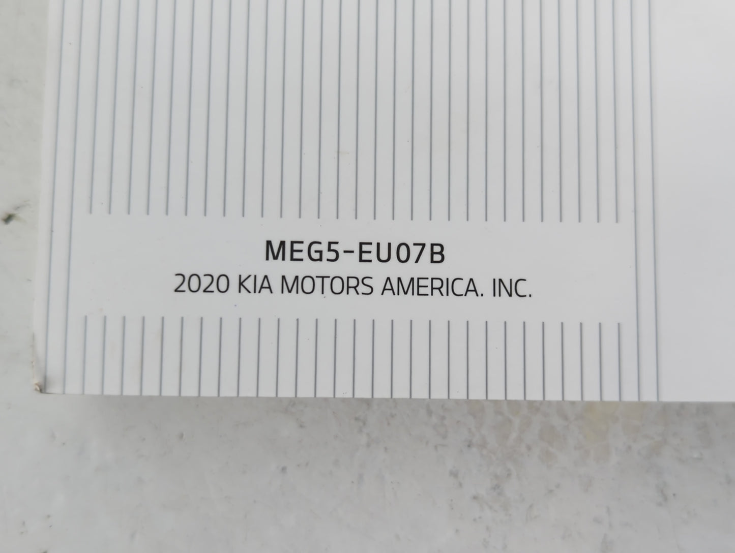2021 Kia K5 Owners Manual Book Guide P/N:MEG5-EU07B OEM Used Auto Parts - Oemusedautoparts1.com