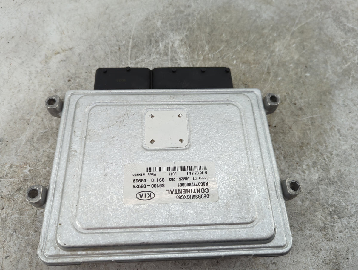 2021 Kia Niro PCM Engine Control Computer ECU ECM PCU OEM P/N:39100-03929 DEDBS6HGXG50, A3C0777880001, 391B1-03461 Fits OEM 