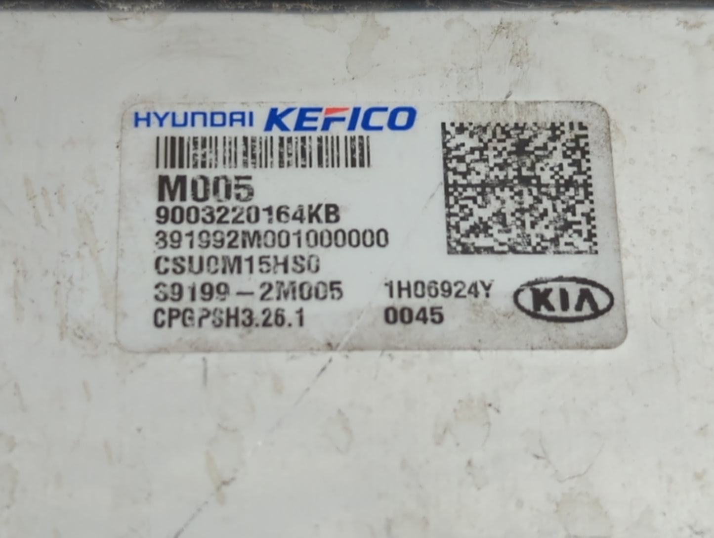 2021 Kia Rio PCM Engine Control Computer ECU ECM PCU OEM P/N:39199-2M005 Fits OEM Used Auto Parts - Oemusedautoparts1.com