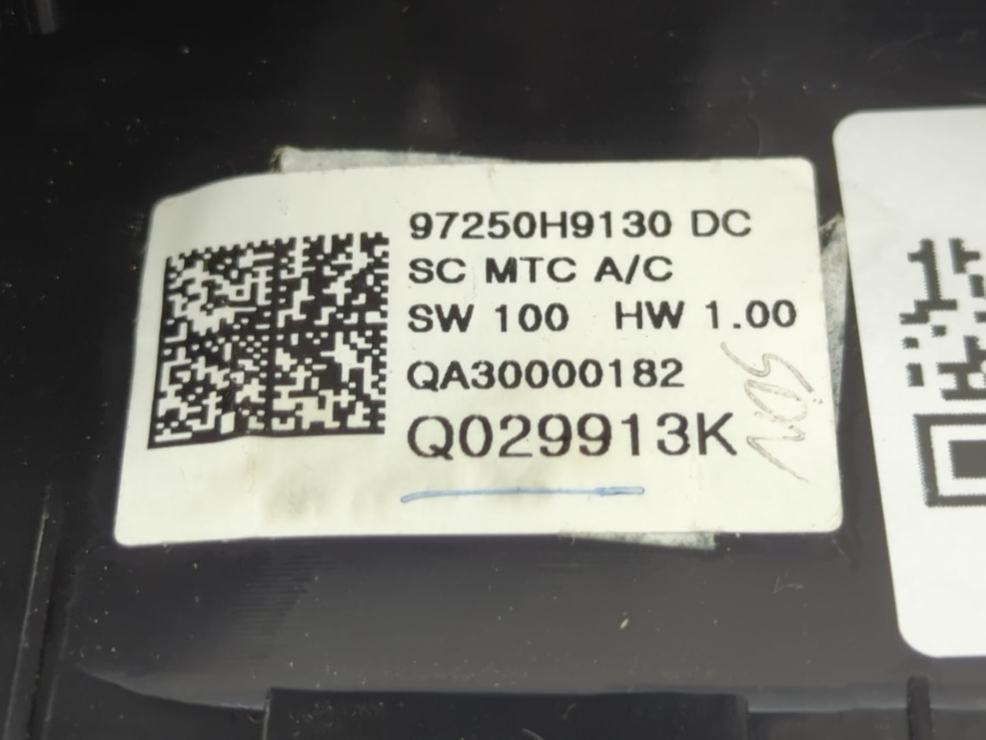 2021 Kia Rio Climate Control Module Temperature AC/Heater Replacement P/N:97250H9130 Fits OEM Used Auto Parts - Oemusedautop