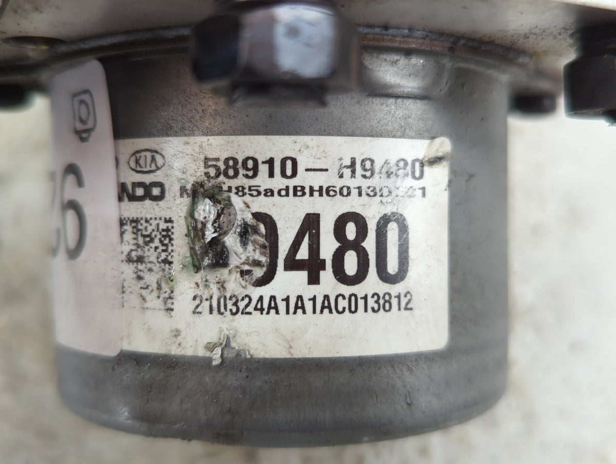 2021 Kia Rio Anti-Lock Brake ABS Pump Module Actuator OEM P/N:58910-H9480 Fits OEM Used Auto Parts - Oemusedautoparts1.com