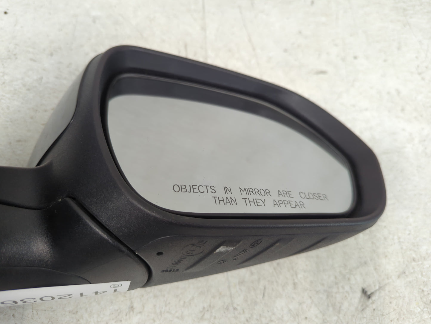 2021-2022 Kia Seltos Passenger Right Side View Manual Door Mirror Black - Oemusedautoparts1.com
