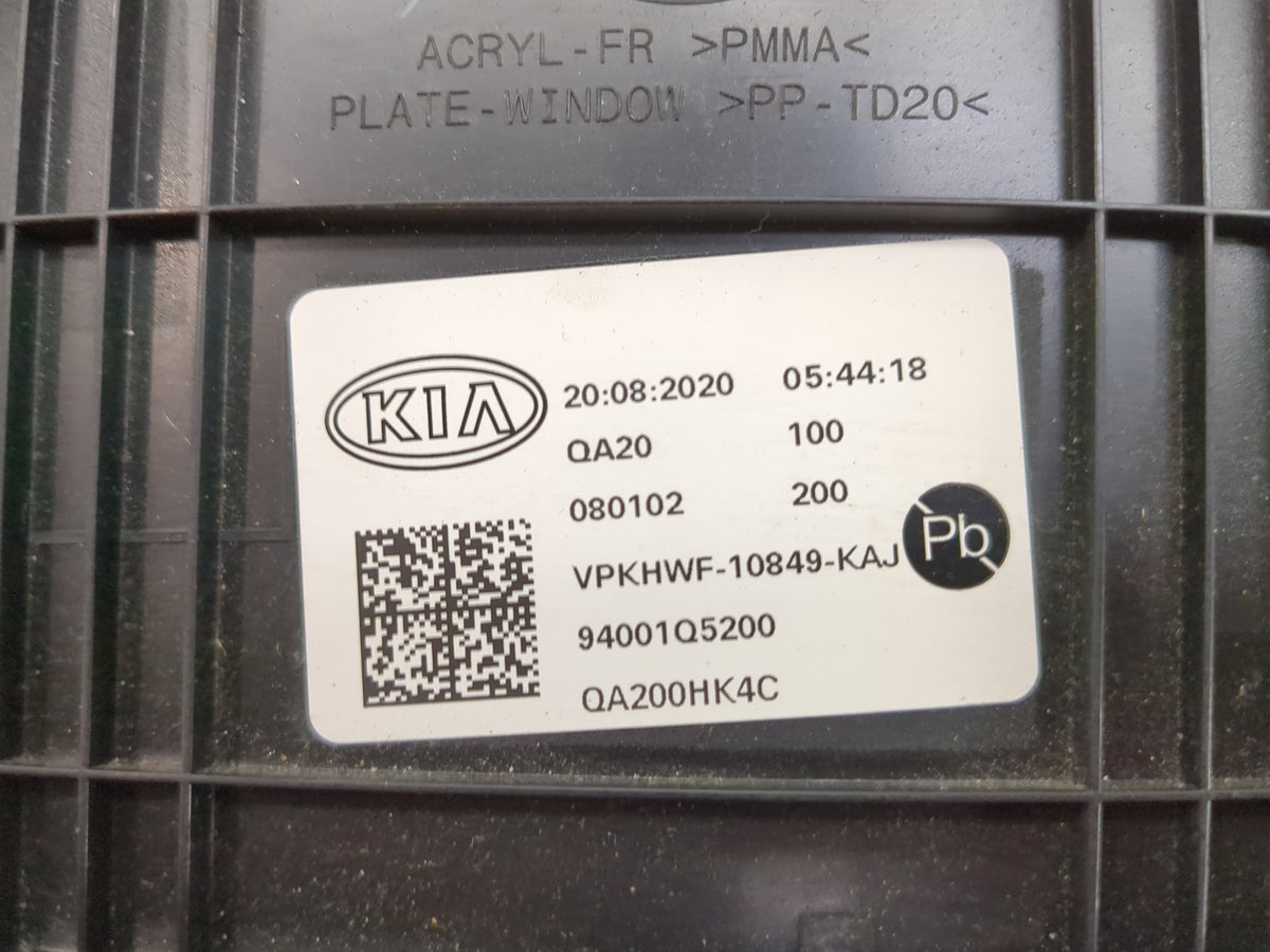 2021 Kia Seltos Instrument Cluster Speedometer Gauges P/N:94001Q5200 VPKHWF-10849-KAJ, QA200HK4C Miles: Fits OEM Used Auto P