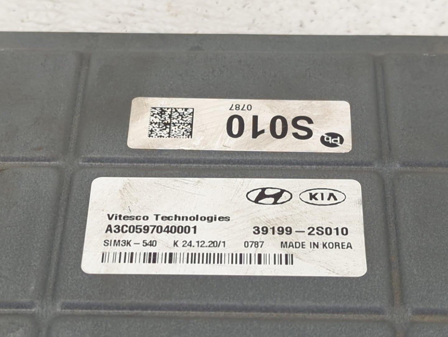 2021 Kia Sorento PCM Engine Control Computer ECU ECM PCU OEM P/N:39199-2S010 A3C0597040001, SIM3K-540 Fits OEM Used Auto Par