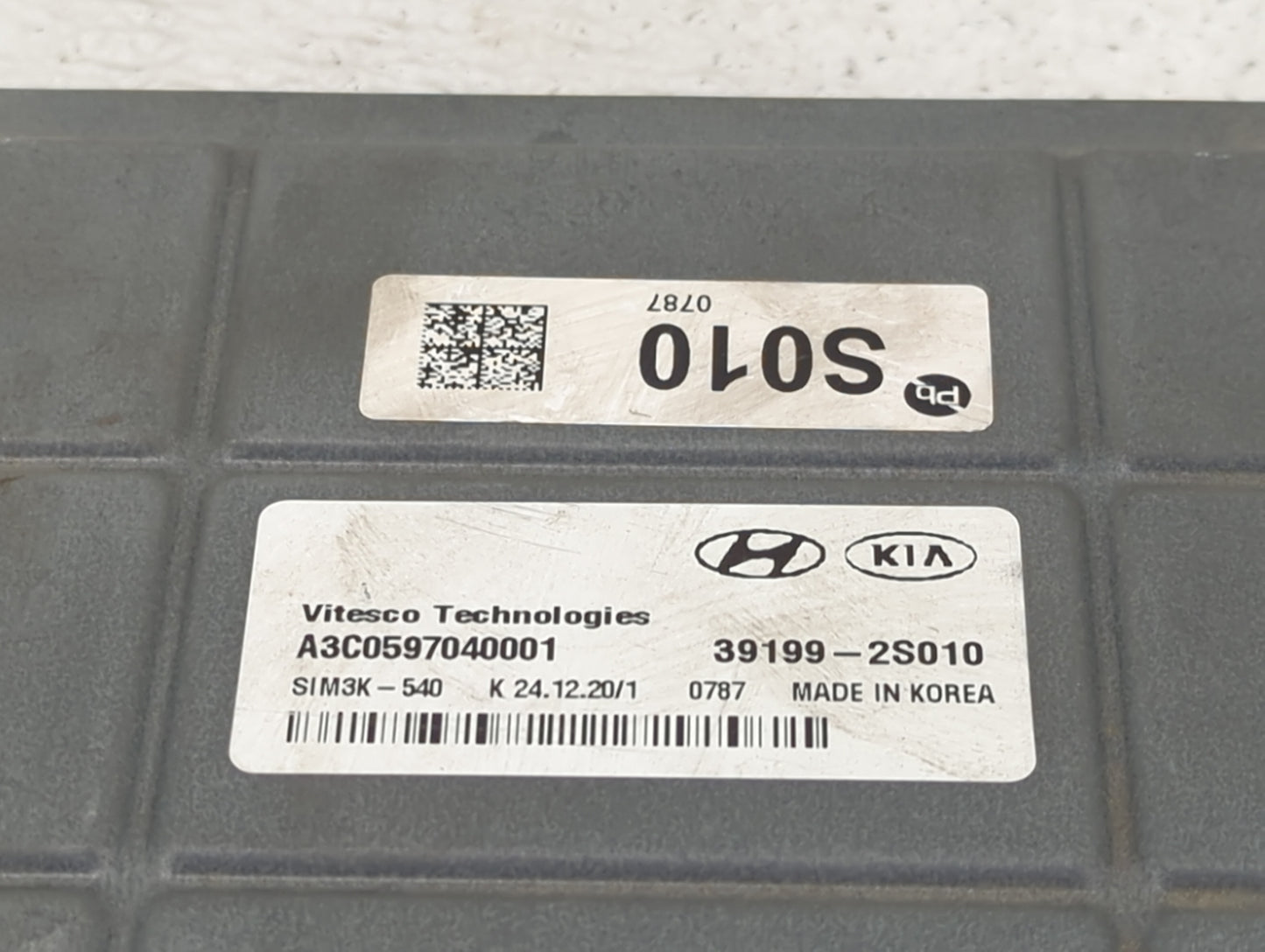 2021 Kia Sorento PCM Engine Control Computer ECU ECM PCU OEM P/N:39199-2S010 A3C0597040001, SIM3K-540 Fits OEM Used Auto Par