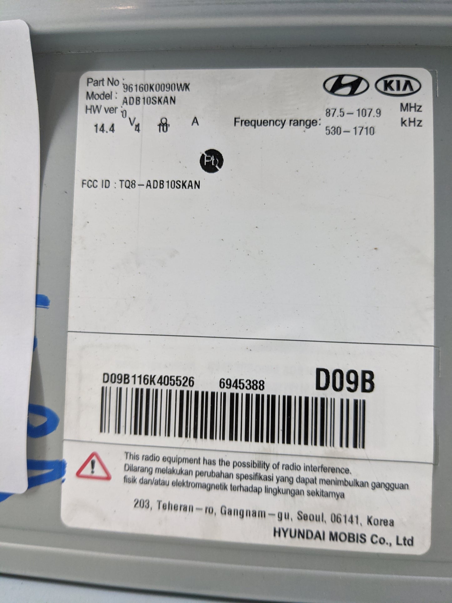 Kia Soul Information Display Screen 1479895 - Oemusedautoparts1.com